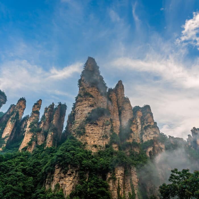 The Gathering of Heavenly Soldiers scenic rock formations, Avatar mountains nature park, Zhangjiajie, Hunan Province, China