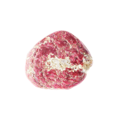 thulite crystal on transparent background