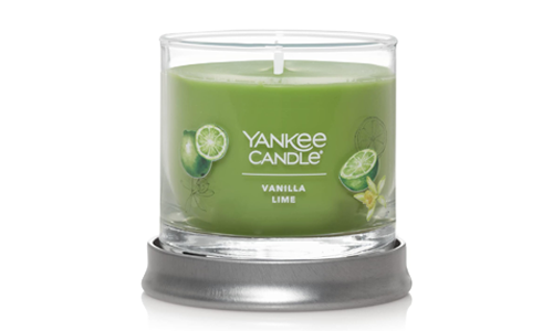 VANILLA LIME SCENTED CANDLE IN A TUMBLER